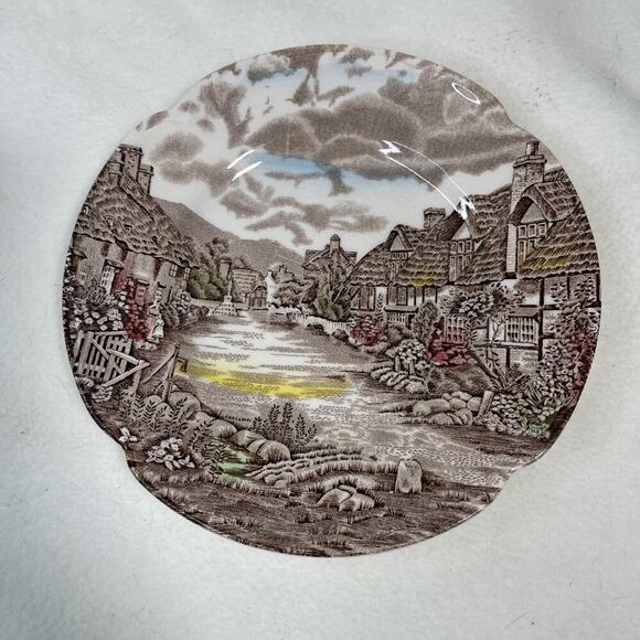Johnson Brothers - pattern is Olde English Countryside. Colorful Bread Plate - Picture 1 of 5
